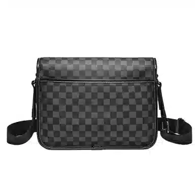 Scarecrow Classic Plaid Messenger Bag Black