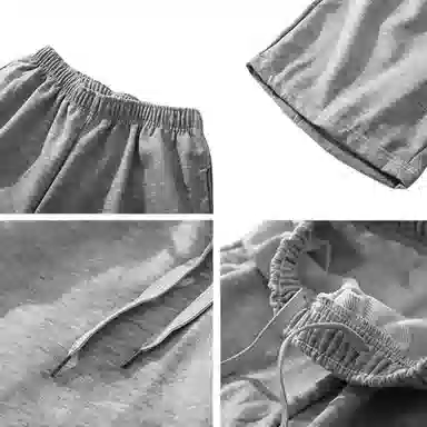 北极绒 韩版潮流百搭宽松直筒运动五分裤休闲短裤 男款