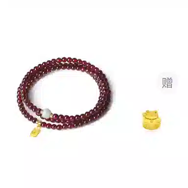 【S925纯银|福气满满】 七七银饰 鸿运福牌纳福珠串 新中式国风高级感转运珠 百搭福牌 本命年转运必备 好运天然 玛瑙 手串 男女同款情侣款
