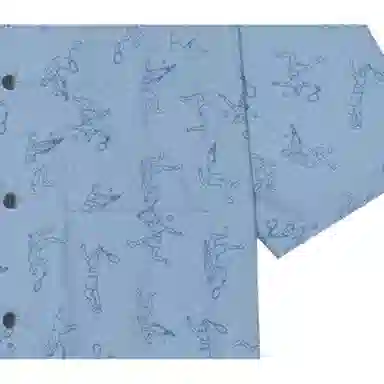 UNIQLO x JW Anderson Printed Open Collar Short Sleeve Shirt