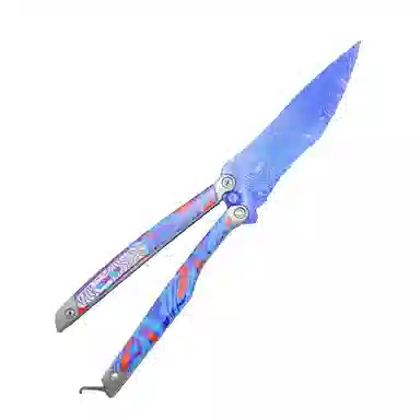 吉砖 火焰刀冷锋蝴蝶刀 成品模型