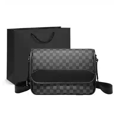 Scarecrow Classic Plaid Messenger Bag Black