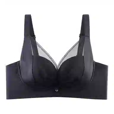 欧迪芬 冰丝亲肤柔软轻薄透气吸汗防滑上托聚拢防下垂蕾丝无痕大胸显小小胸聚拢防固定杯不跑杯夏季清凉感文胸 女款