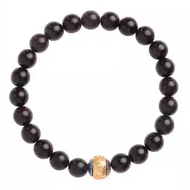 木盛缘 【木中钻石 高油高密】佛珠六字真言念珠文玩 紫檀属 手串 男女同款情侣款