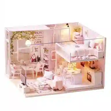 一合鸽 小屋恬静生活手工创意木质 拼装模型
