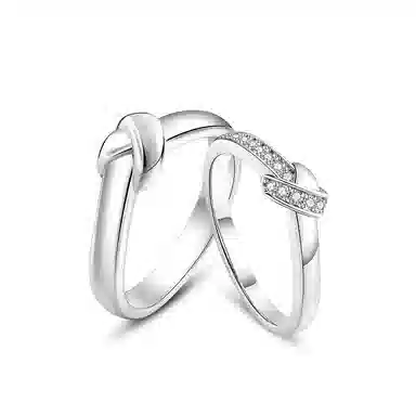 FANCI Weave Heart Ring Closed Band 925 Silver