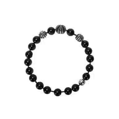 Chrome Hearts Obsidian Bead Bracelet