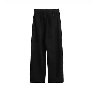 么宁 简约百搭褶皱感宽松直筒潮流时尚薄款舒适透气运动休闲裤 男女同款