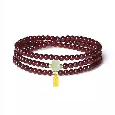 【S925银|福气满满】 七七银饰 时来运转  纳福珠串新中式国风高级感 转运珠 本命年转运必备 三圈叠戴  天然 玛瑙 玉石手串 男女同款情侣款