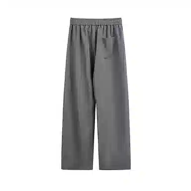 么宁 简约百搭褶皱感宽松直筒潮流时尚薄款舒适透气运动休闲裤 男女同款