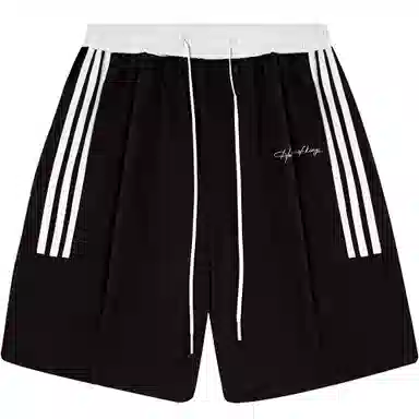 王者荣耀 美式街头复古运动潮流多色侧面撞色基础款宽松柔软亲肤穿搭系带休闲短裤 男女同款