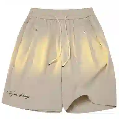 王者荣耀 美式街头复古纯色多色基础款铆钉装饰宽松柔软舒适休闲短裤 男女同款