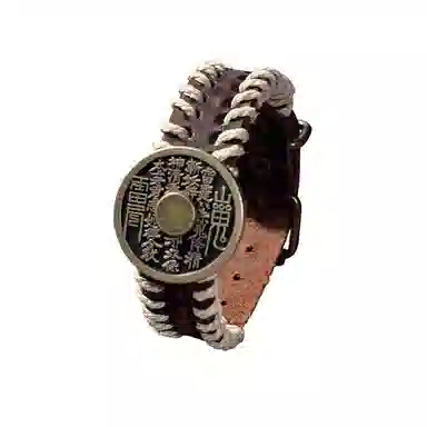 既白南兮 幽钱纳运山鬼花钱好运道系青年国风新中式文创 合金 手环 男女同款情侣款