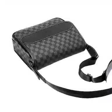 Scarecrow Classic Plaid Messenger Bag Black