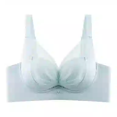 欧迪芬 冰丝亲肤柔软轻薄透气吸汗防滑上托聚拢防下垂蕾丝无痕大胸显小小胸聚拢防固定杯不跑杯夏季清凉感文胸 女款