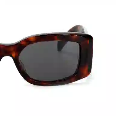 CELINE Logo Square Sunglasses Tortoiseshell