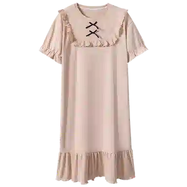 梦特娇 夏季 轻薄透气纯棉睡裙 女款 浅粉色