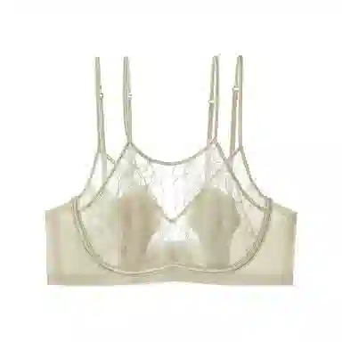 内在密码 蕾丝超薄款透气大胸显小法式上托性感交叉美背文胸 女款