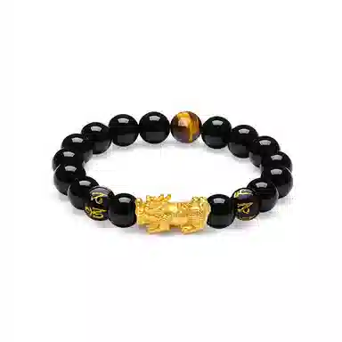 亨万福 貔貅新中式六字真言招财纳福吞金兽复古大气 玛瑙 手串 男款