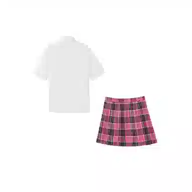 花山家的猫 校供甜美纯欲学姐口袋短袖衬衫百褶裙制服 女款