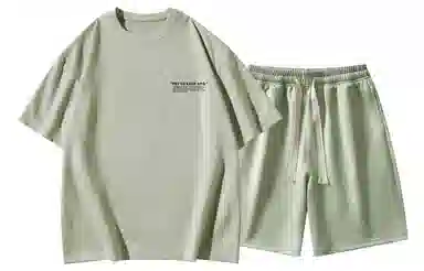 王者荣耀 马可波罗款 美式复古麂皮绒字母短袖上衣五分裤两件套居家户外通勤宽松舒适透气百搭时尚潮流休闲运动套装 男女同款