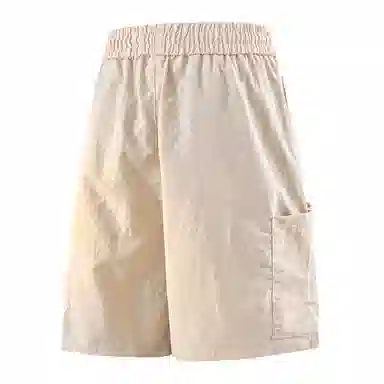 兰缪 美式日系户外日常柔软复古舒适透气运动高街基础款简约印花设计百搭通勤山系宽松清爽直筒潮流垂感纯色系带休闲短裤 男女同款