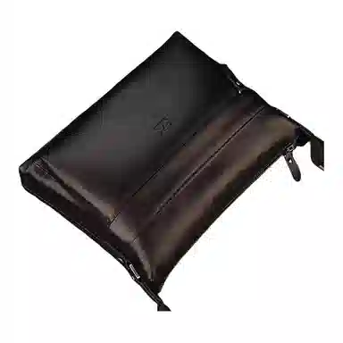 SEPTWOLVES Business Leather Shoulder Bag Black Brown