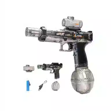 旧集 夏季小冰鼠电动连发联动沙滩戏水 枪型玩具