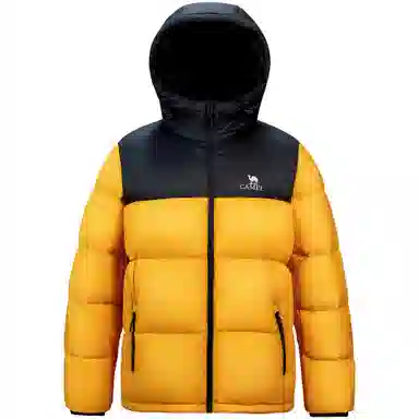 CAMEL Warm Fleece Windproof Hooded Down Jacket