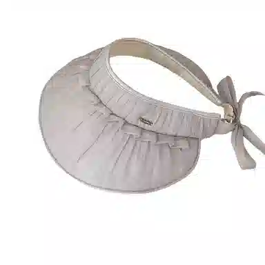 朵澜 空顶帽夏百搭褶皱优雅时尚 聚酯纤维 渔夫帽 女款