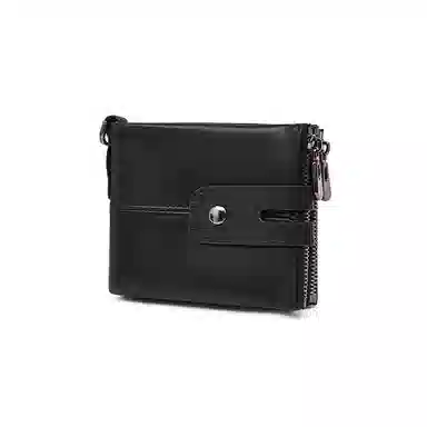 老人头 复古简约设计感通勤百搭上班多功能短款 头层牛皮 钱包 男女同款情侣款 黑色/咖色/棕色