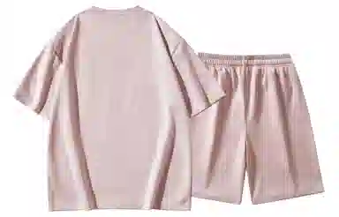 王者荣耀 马可波罗款 美式复古麂皮绒字母短袖上衣五分裤两件套居家户外通勤宽松舒适透气百搭时尚潮流休闲运动套装 男女同款