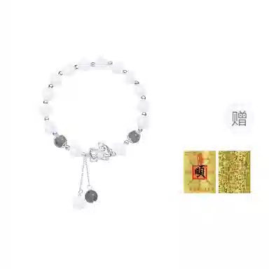 【好运貔貅】 熊银匠 八方来财 吉祥瑞兽 聚财纳福 财源滚滚 新中式国潮 东方雅韵 国风古韵 气质优雅纯银手饰 玉髓 手串 女款