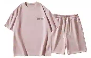 王者荣耀 马可波罗款 美式复古麂皮绒字母短袖上衣五分裤两件套居家户外通勤宽松舒适透气百搭时尚潮流休闲运动套装 男女同款