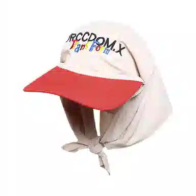 艾佳微 韩系绑带字母头巾夏季遮阳时尚三角巾防紫外线包头时尚字母刺绣遮阳显脸小 涤纶 帽子 男女同款情侣款