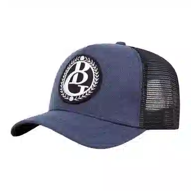 山一丸 绣花水洗做旧经典透气网帽户外 棉 鸭舌帽 男女同款情侣款