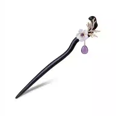 【以东方木韵礼献臻情】 凤凰涅磐 新中式檀木簪子 国风步摇流苏旗袍汉服配饰 小众高级感手工雕刻原创设计#好运 黑檀 发簪 女款