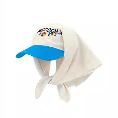 艾佳微 韩系绑带字母头巾夏季遮阳时尚三角巾防紫外线包头时尚字母刺绣遮阳显脸小 涤纶 帽子 男女同款情侣款