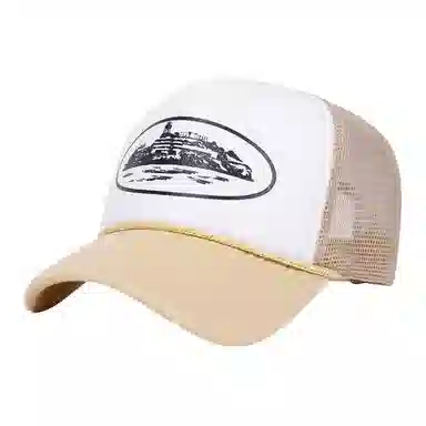 山一丸 高街风防晒潮流时尚夏天刺绣 棉 鸭舌帽 男女同款情侣款