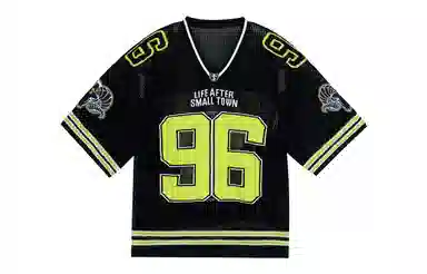 STK Small Town Kid Goat Mesh V-Neck Knit Short Sleeve T-Shirt