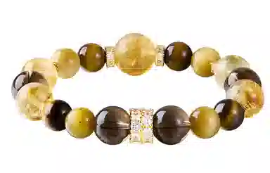 【招财】 石头记 大金霸综合串珠配饰  八方来财 做个富婆  水逆退散 诸事#好运天然 茶晶 手串 男女同款情侣款