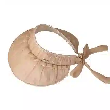 朵澜 空顶帽夏百搭褶皱优雅时尚 聚酯纤维 渔夫帽 女款