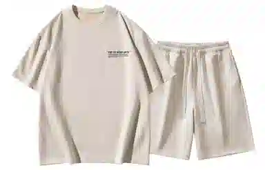 王者荣耀 马可波罗款 美式复古麂皮绒字母短袖上衣五分裤两件套居家户外通勤宽松舒适透气百搭时尚潮流休闲运动套装 男女同款