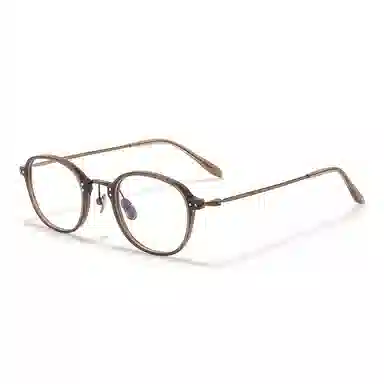 【联系客服可配度数】 佐川 超轻近视眼镜 复古文艺 时尚百搭 撞色设计 大脸显小 可配近视 圆形 光学镜架 男女同款情侣款