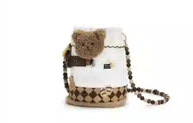 DIOR 811 Bear Coffee Shop Bucket Bag