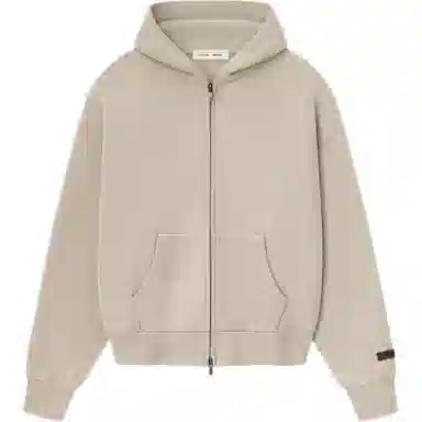 Fear of God Essentials Classic Fit Fleece Zip Up Timber