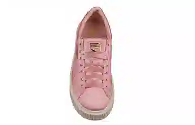 PUMA Basket Platform Satin Creepers Pink