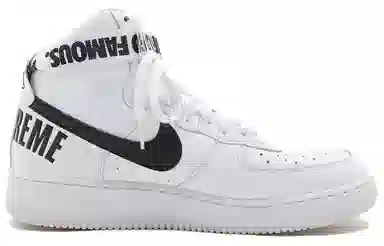 Supreme x Nike Air Force 1 World Famous White