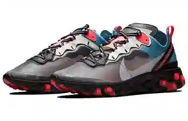 Nike React Element 87 Blue Chill Solar Red