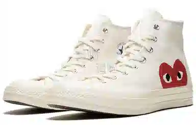 CDG x Converse Chuck Taylor All Star 1970s Hi White Red